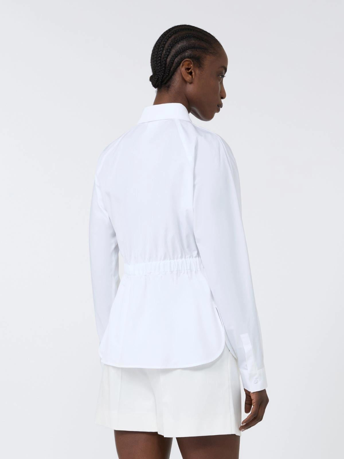 Camicia in popeline di cotone - Bianco ottico<BR/> MXMTAZZINA 001 MAX MARA 