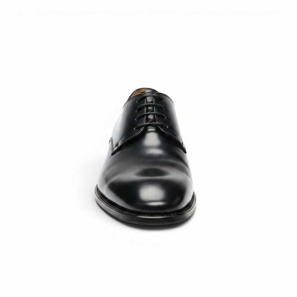 Derby nera con suola in cuoio 4716 NERO BERWICK 