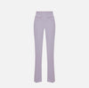 Pantaloni in doppio crêpe stretch con logo ricamato
