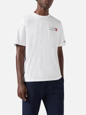 T-shirt Portofino bianca con ricamo Tu Vuò Fà L'americano<BR/> POT0001 04410L MC2 SAINT BARTH 