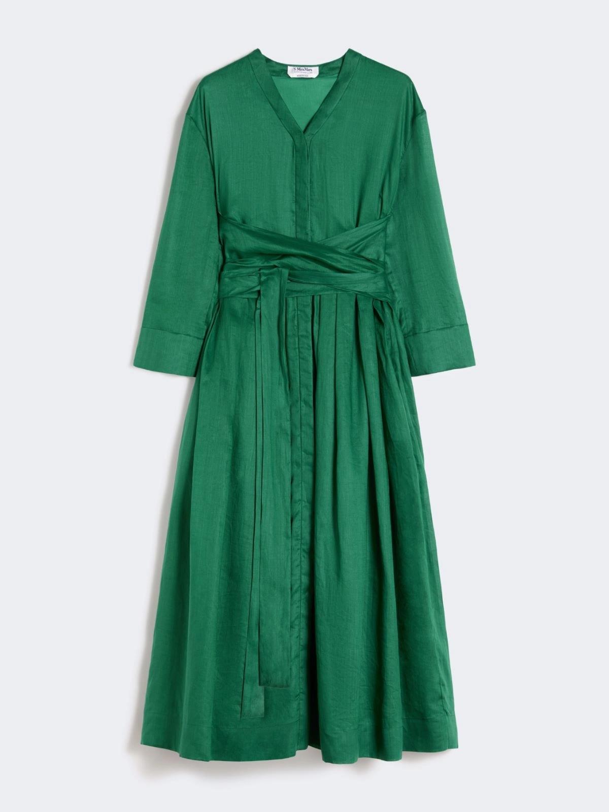 Abito in tela ramiè - Verde SMMCAMILLA 055 S MAX MARA 