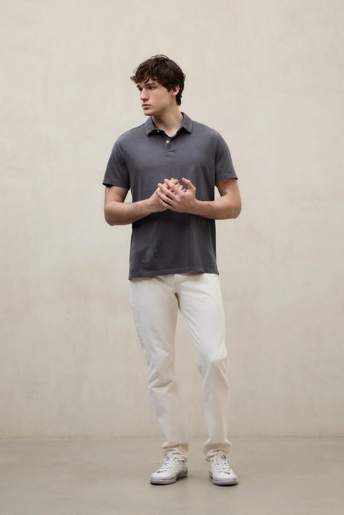 Polo Theo Grigio Scuro<BR/><BR/> THEO 303 ECOALF 