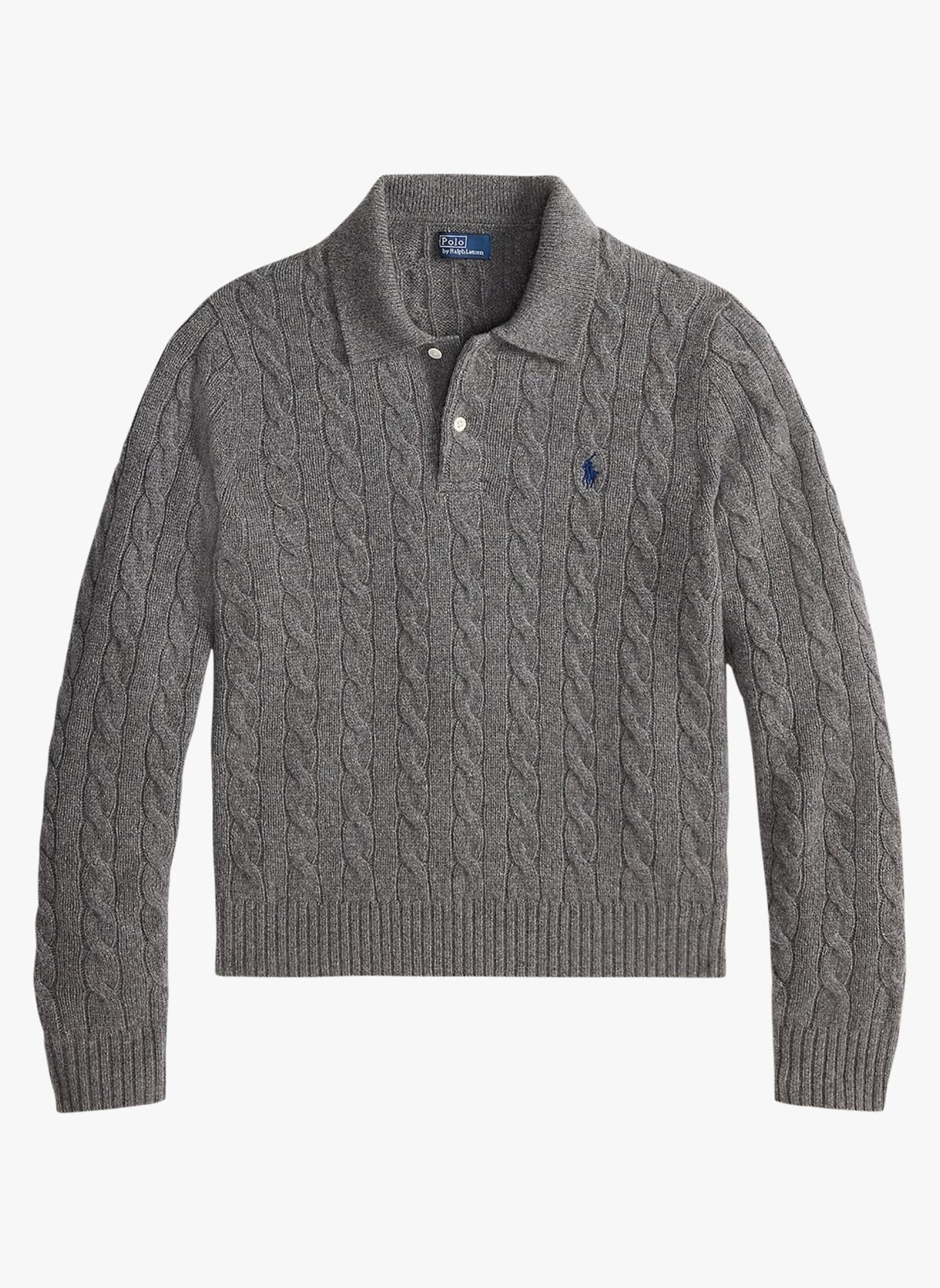 Polo in misto lana a trecce 211972132 500 RALPH LAUREN 