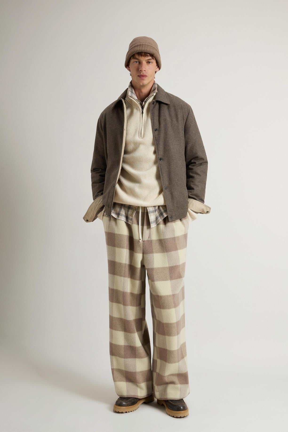 Giacca a camicia Keating in misto lana italiana riciclata<BR/> CFWOOS2019MRUT3190 7425 WOOLRICH 