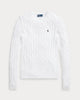 Maglia a girocollo in cotone a trecce