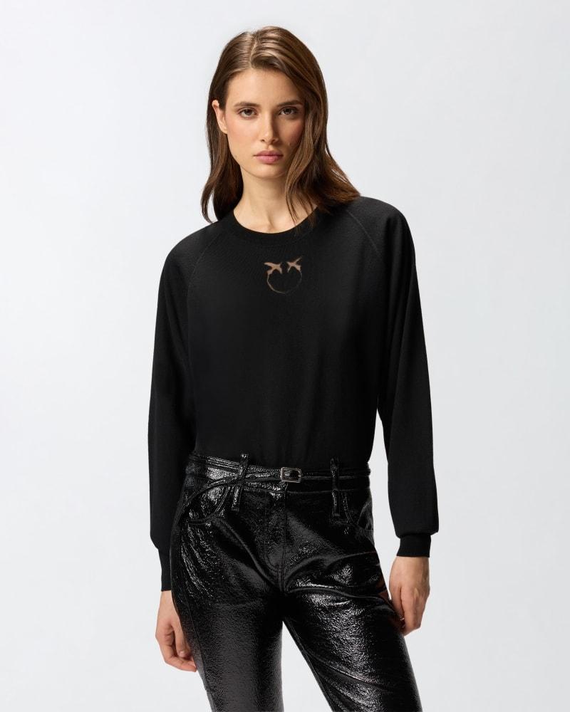 Maglia con logo Love Birds 105417A18M Z99 PINKO 