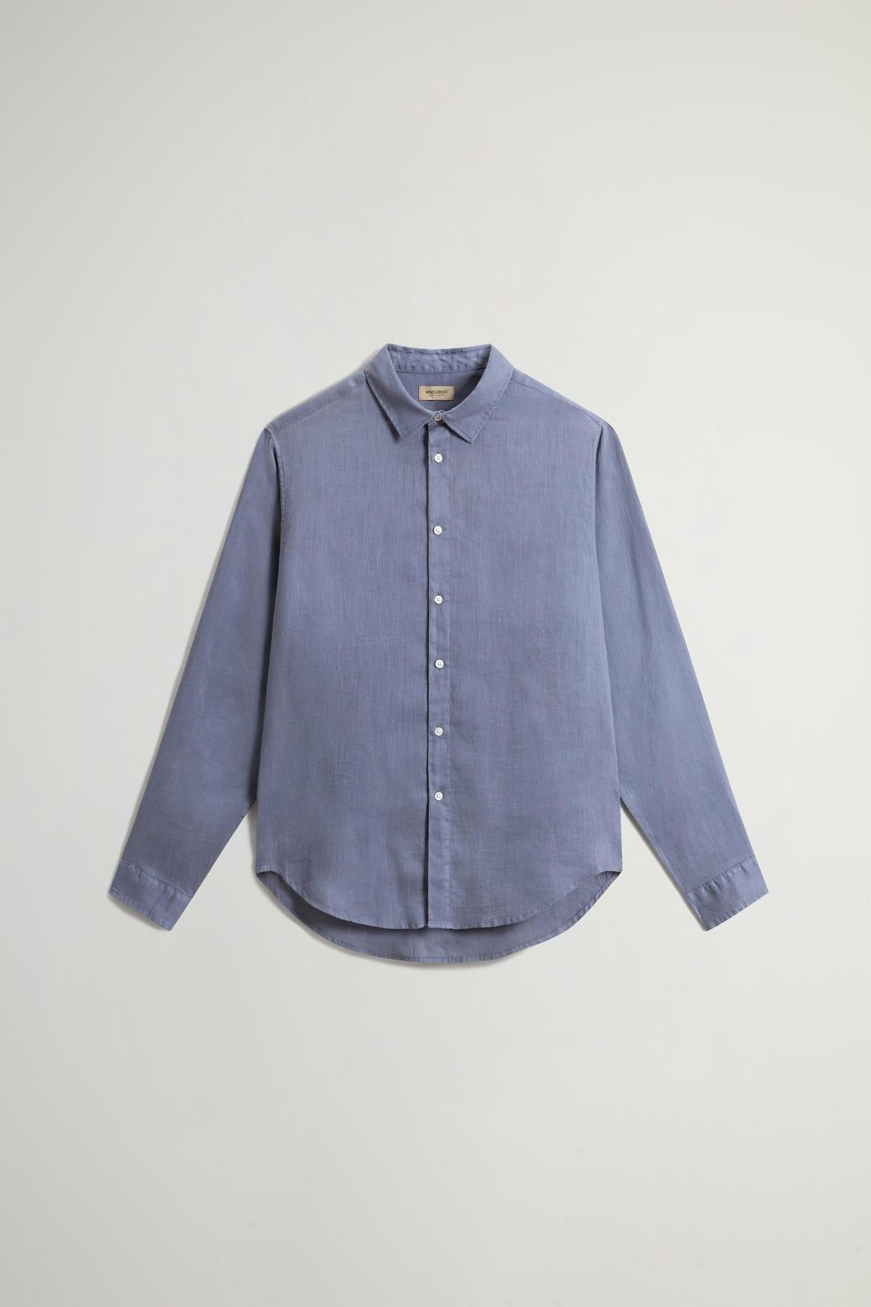 Camicia in puro lino tinta in capo<BR/> CFWOSI2013MRUT5284 31194 WOOLRICH 
