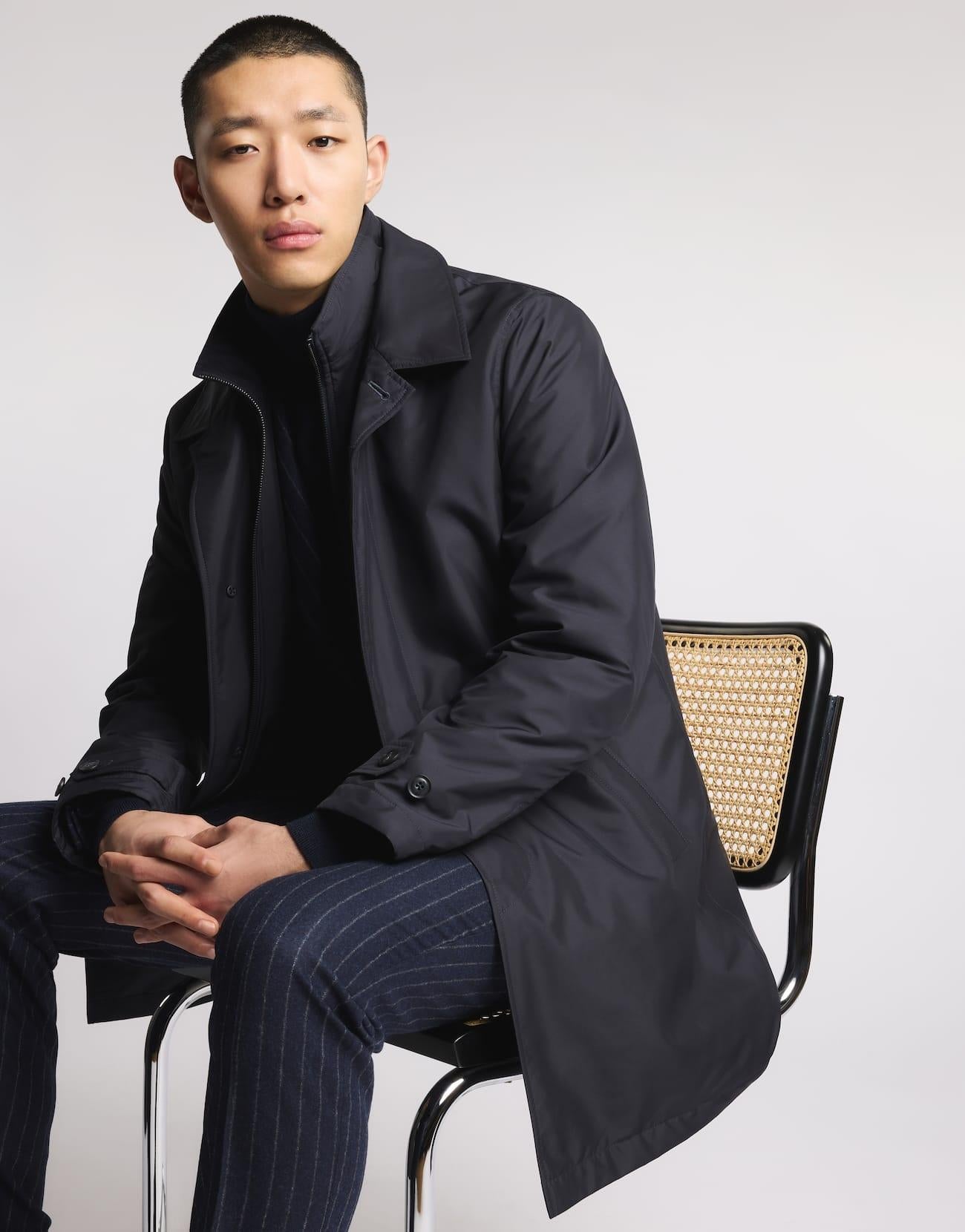 Morning Coat in Popeline Tecnico<BR/> NAM62510160AXX U804 FAY 