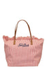 City bag fringe micro stripes