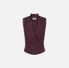 Top in georgette di viscosa