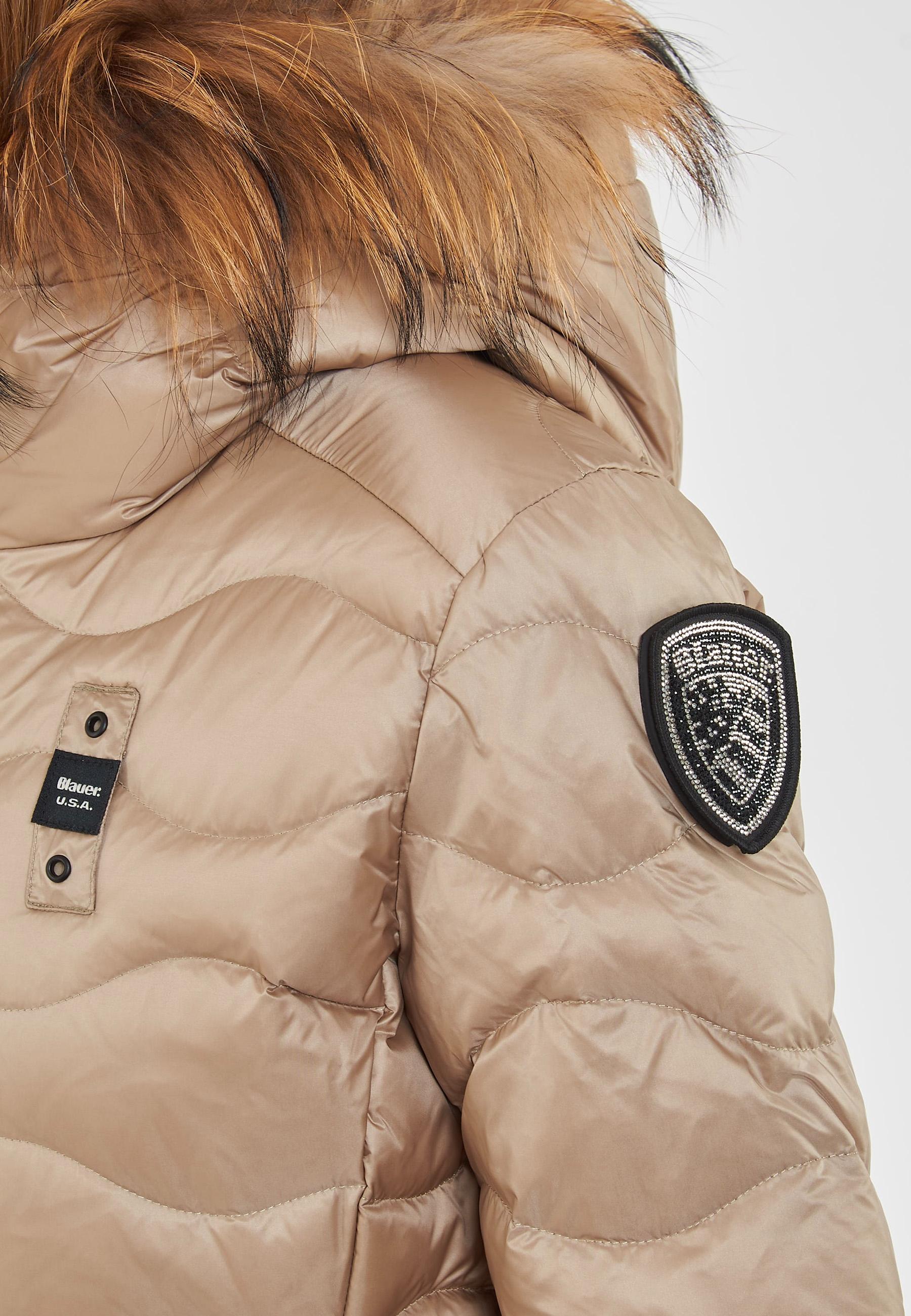 PIUMINO CON BORDO IN PELLICCIA ALDIE<BR/> BLDC03096 6047/301LT BLAUER 