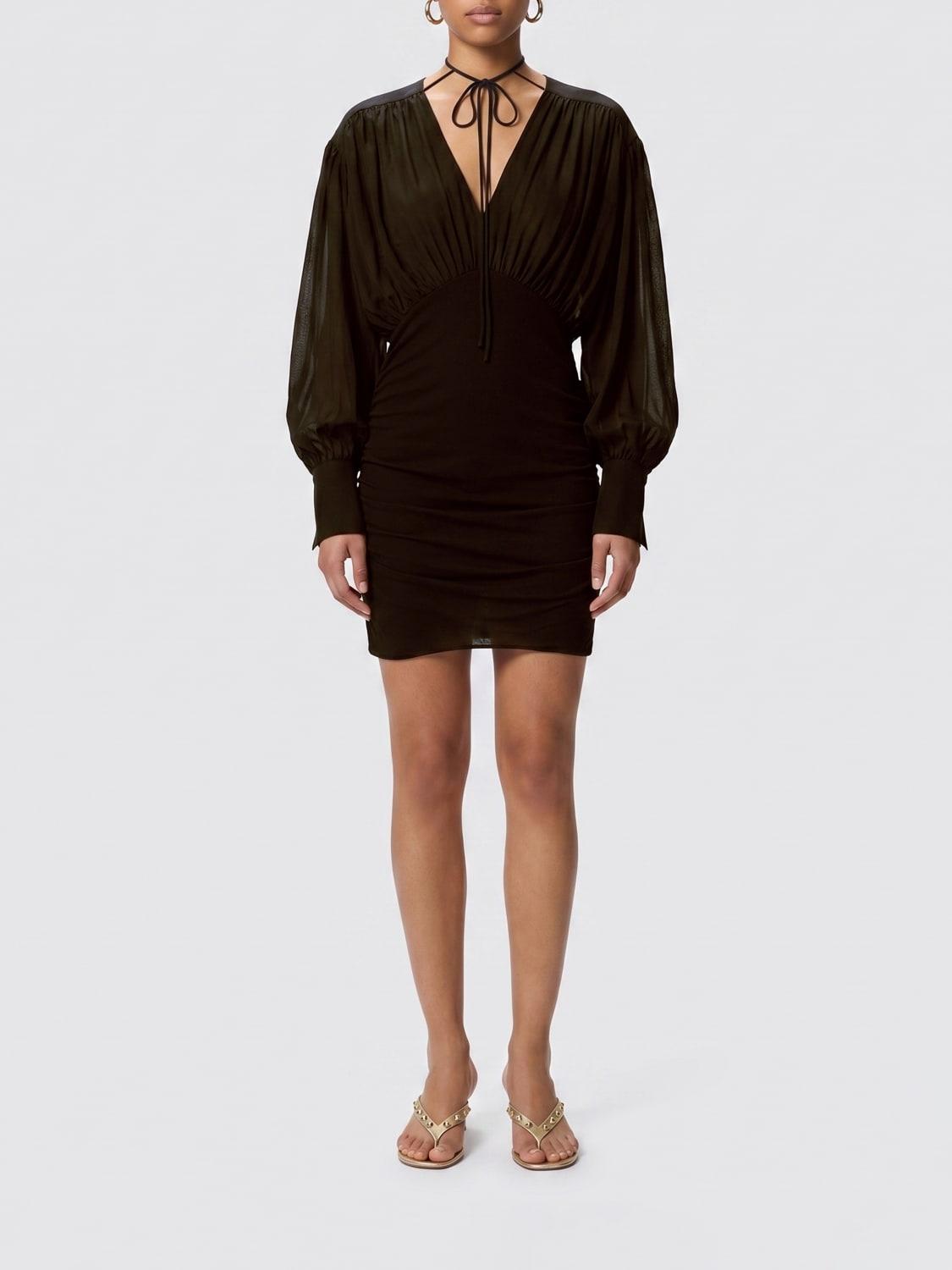 Mini abito a maniche lunghe e drappeggiato apricena 106896A3B2 M04 PINKO 