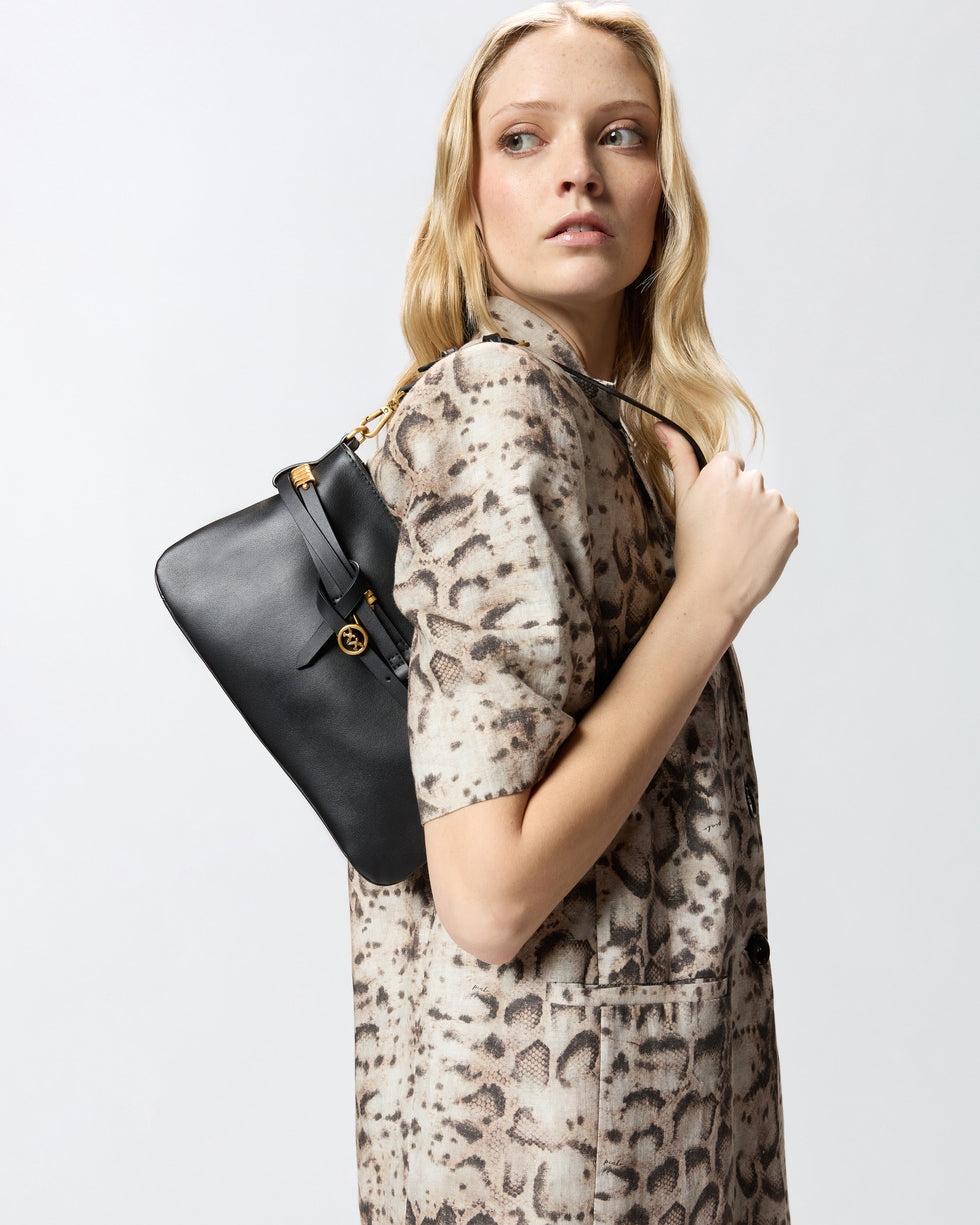Borsa a spalla piccola Belt Bag Mini in pelle<BR/> 106177A0QO Z99Q PINKO 