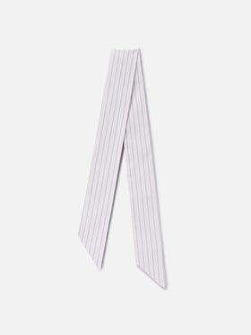 Foulard Band in cotone a righe rosa e verde<BR/> FOD0003 01096L MC2 SAINT BARTH 
