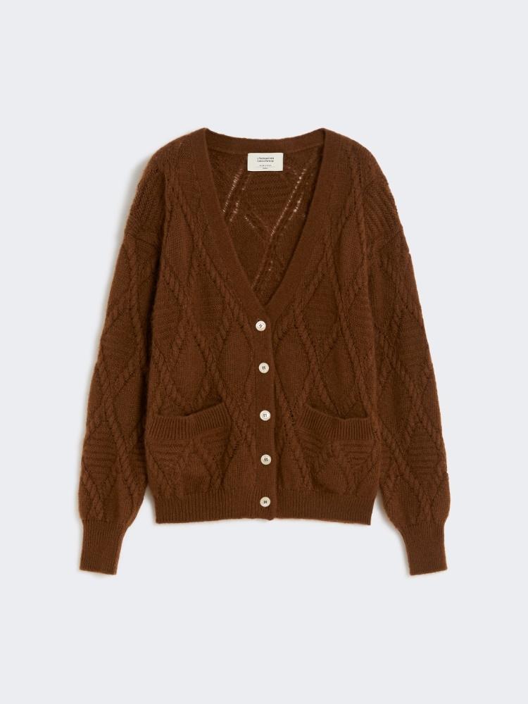 Cardigan in filato di misto mohair<BR/> BOLERO 004 WEEKEND 