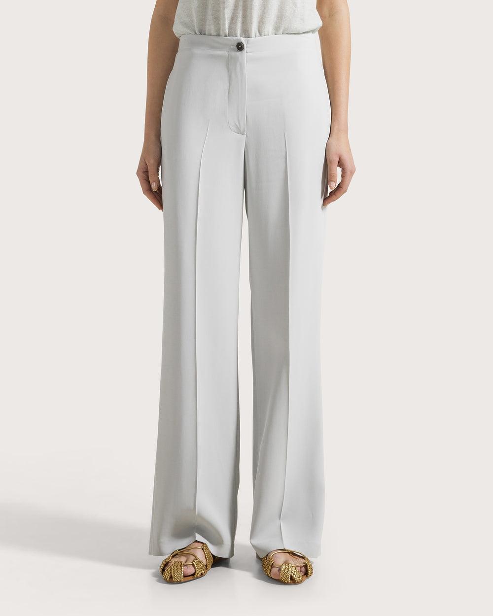 Pantalone lungo relax fit elasticato dietro in cady crêpe viscosa<BR/> PT1173460206 902 SEVENTY 