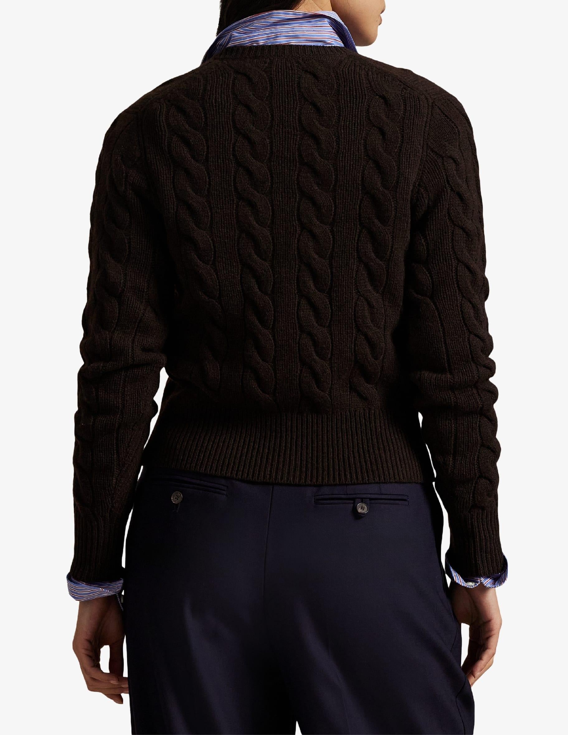 Cardigan misto lana lavorato a trecce 211972104 007 RALPH LAUREN 