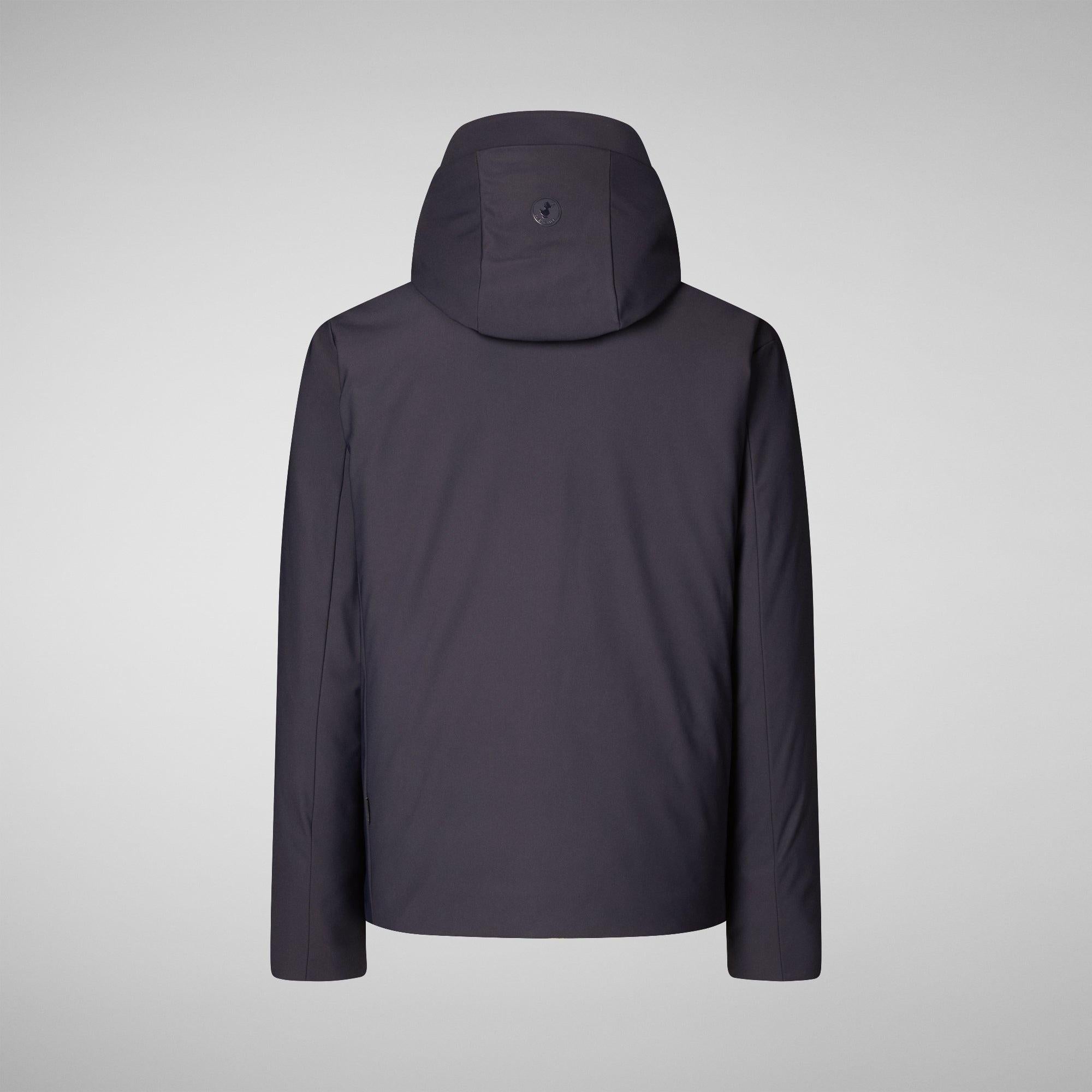 Men's padded technical fabric jacket