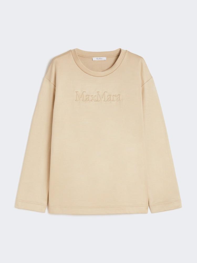 Felpa in misto seta con logo BERMA 001 MAX MARA 