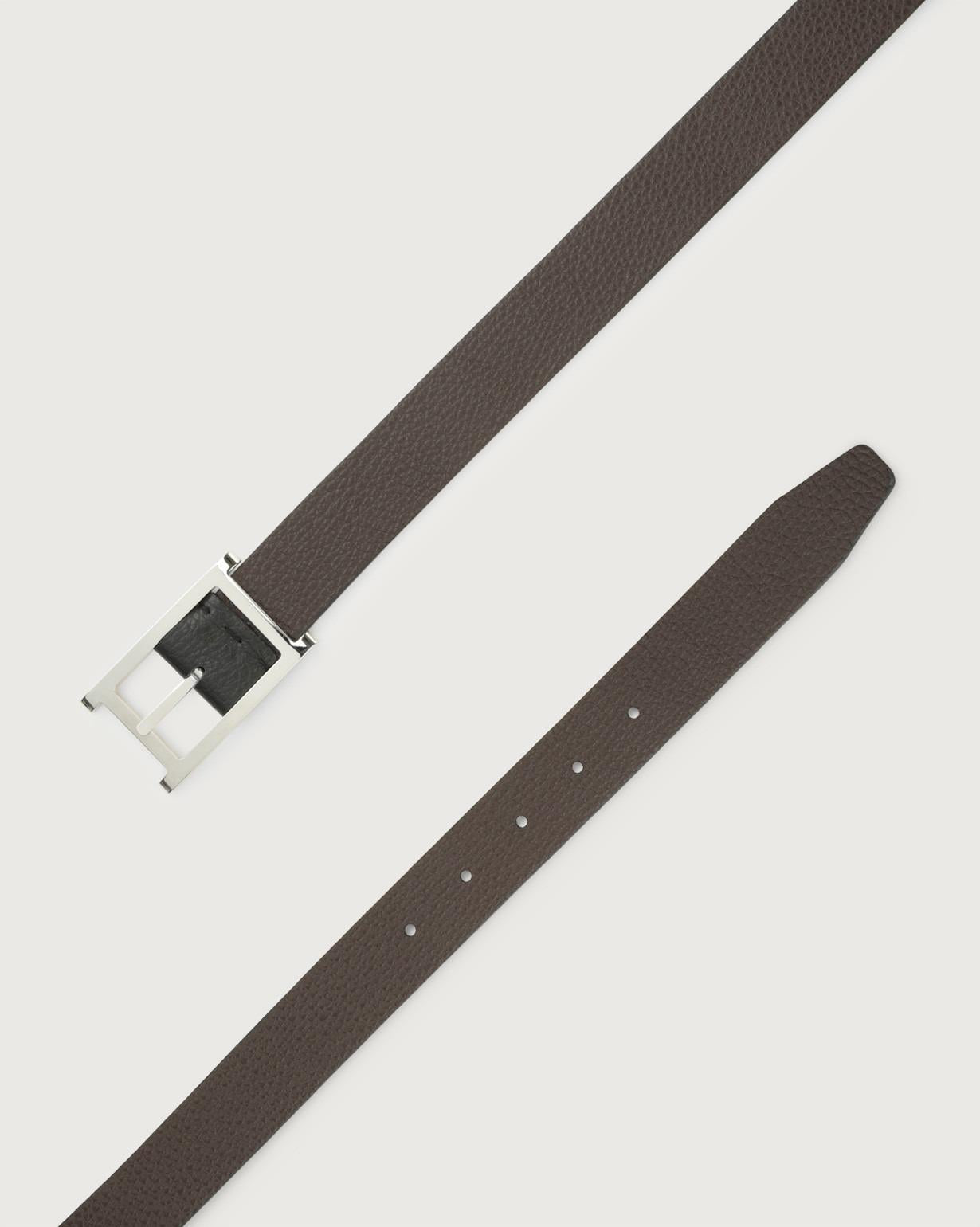 Cintura Micron Double in pelle<BR/> U08238 NERO/EBANO ORCIANI 