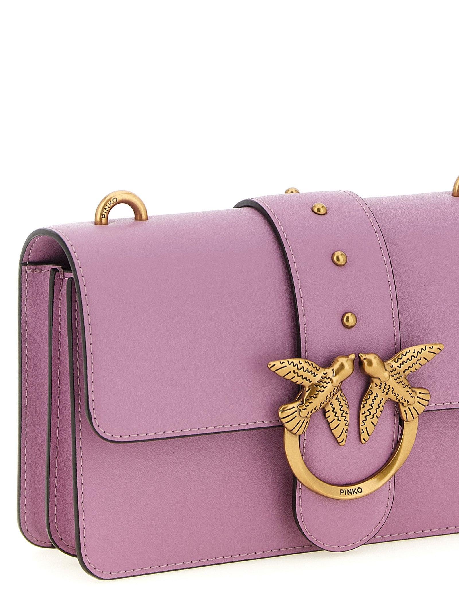 Borsa a tracolla piccola Love Bag One in pelle 105856A0F1 LILQ PINKO 
