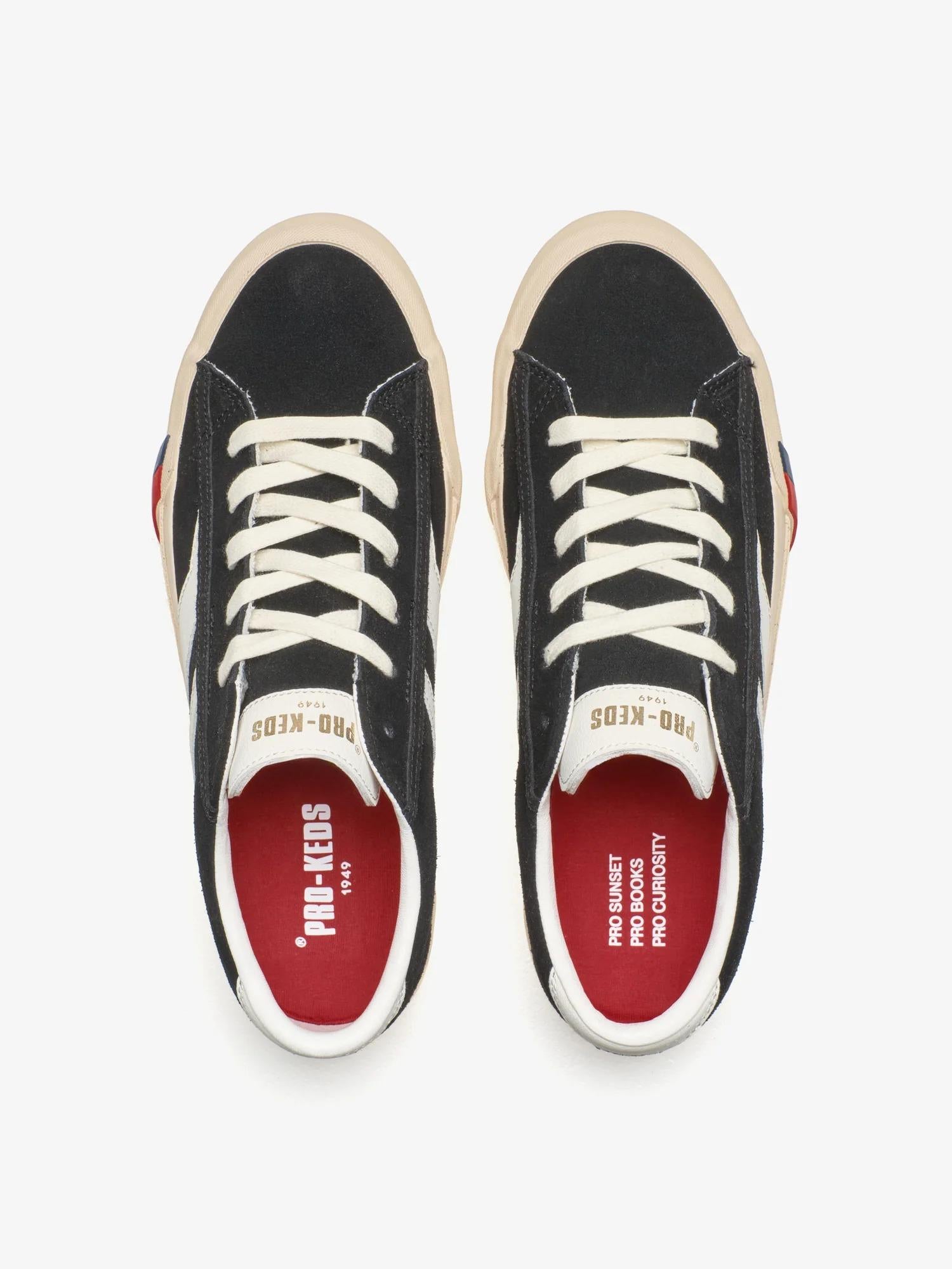 Royal Classic in pelle scamosciata nera e bianca<BR/><BR/> RC226SLM BL00001 PRO-KEDS 