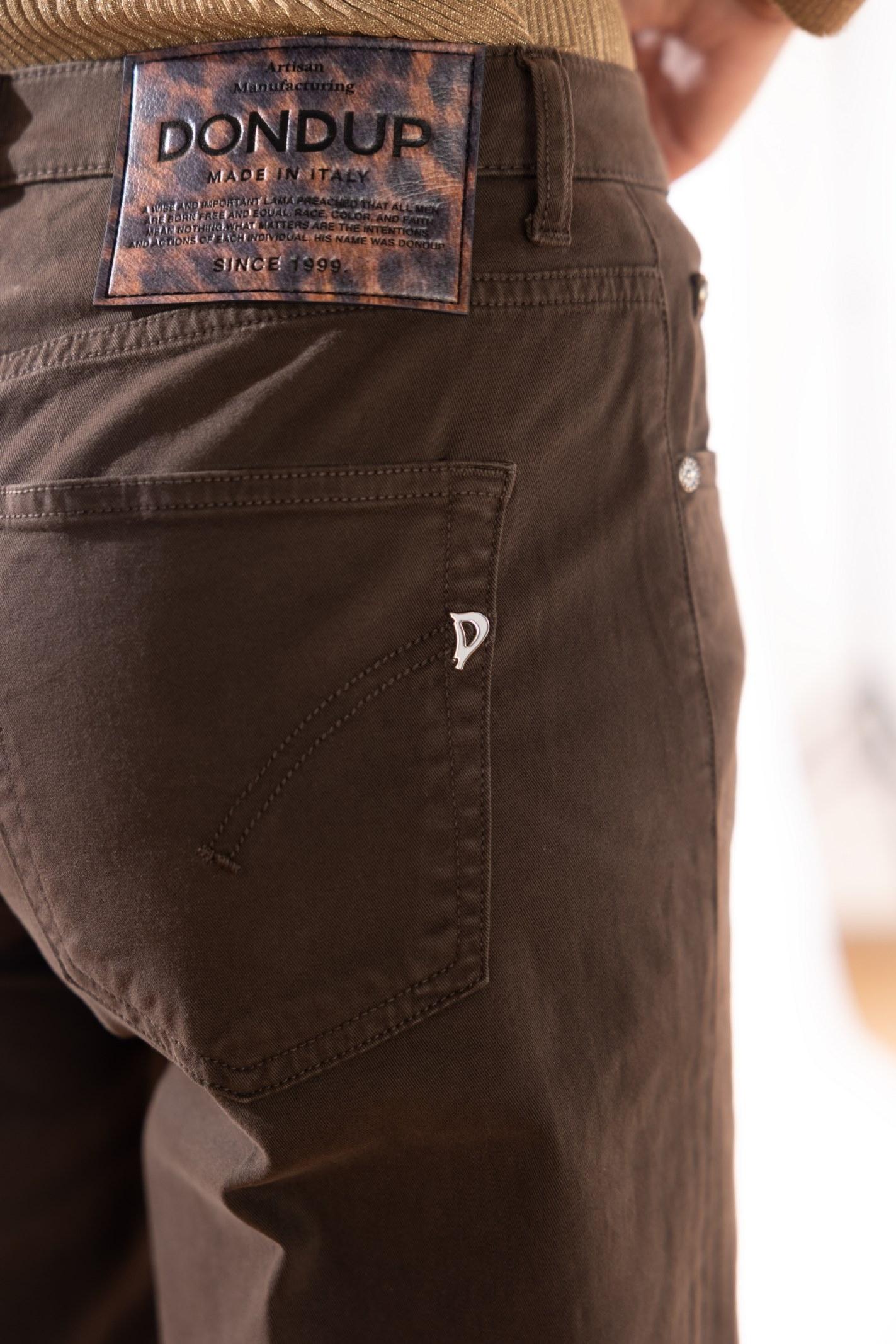 Jeans cinque tasche con bottoni gioiello<BR/> DP427BGSE043PTD 737 DONDUP 