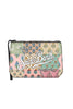 Pochette Aline in scuba con stampa patch