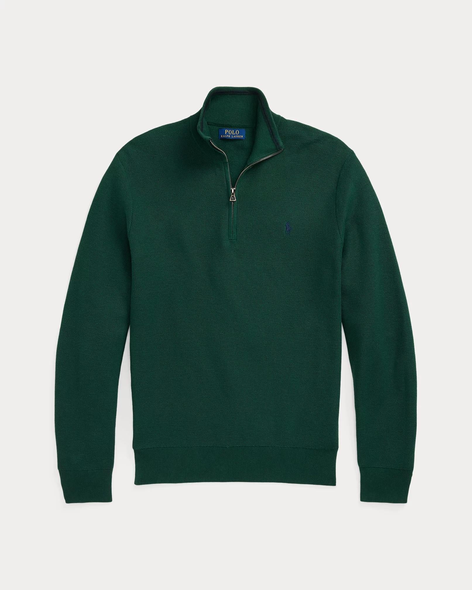 Maglia in piqué di cotone con mezza zip 710932304 526 RALPH LAUREN 