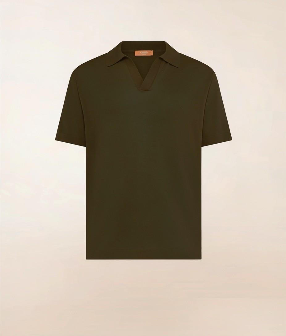 LEVANTE<BR/>Polo in maglia a maniche corte in puro cotone egiziano finezza 14 LEVANTE 144 CRUNA 