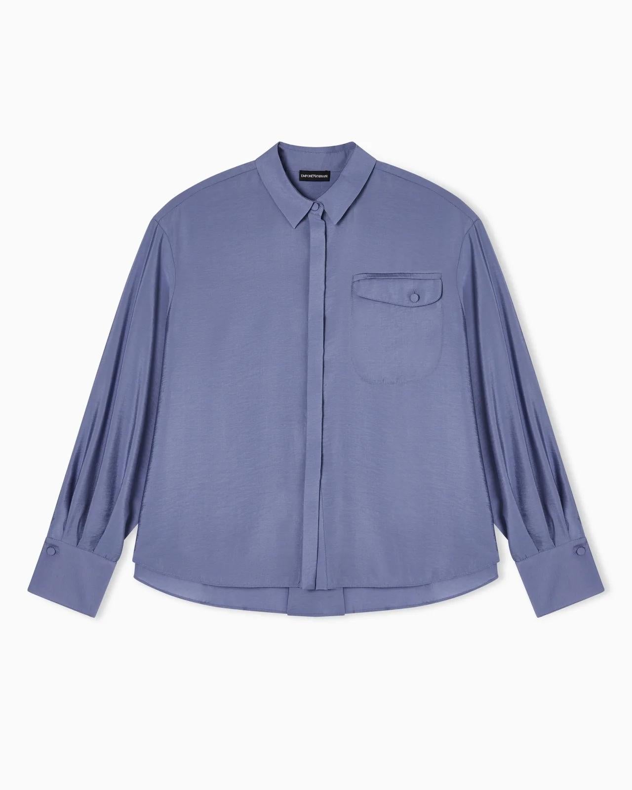 Camicia a maniche lunghe con tasca<BR/><BR/> EW003311AF20492 U9343 ARMANI 