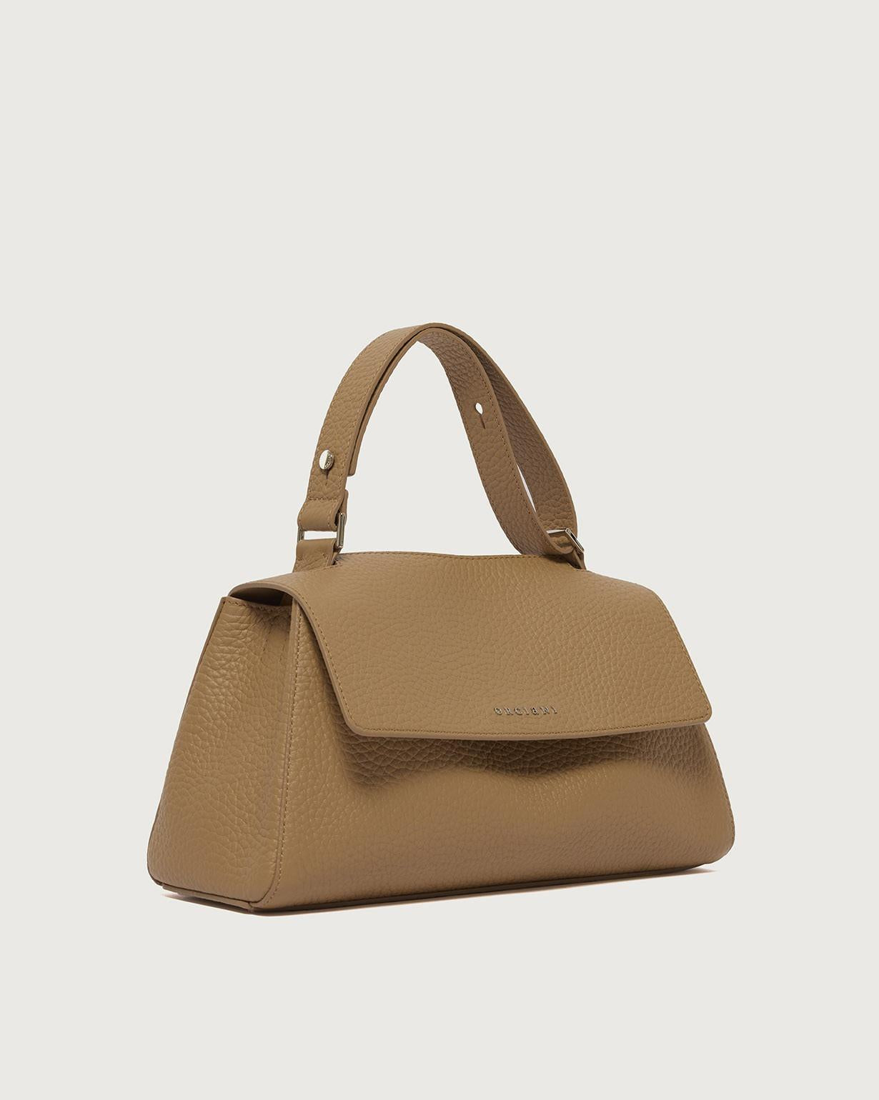 Borsa Sveva Longuette Soft in pelle con tracolla<BR/> B02159SOF BISCOTTO ORCIANI 