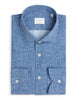Camicia Collo francese piccolo Fantasia Armaturato Blu
