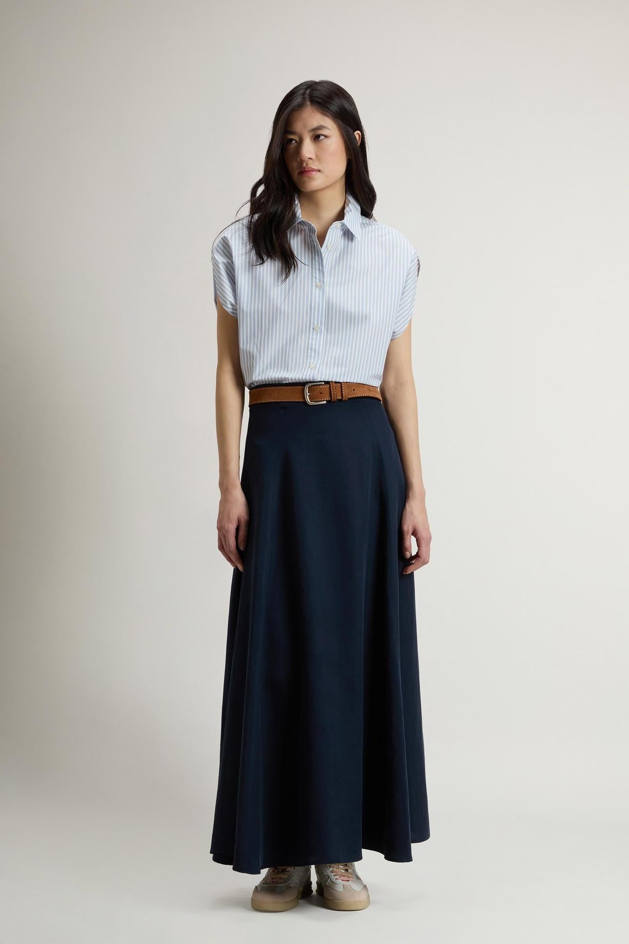 Blusa in popeline di puro cotone a righe<BR/> CFWWSI2021FRUT5378 31199 WOOLRICH 