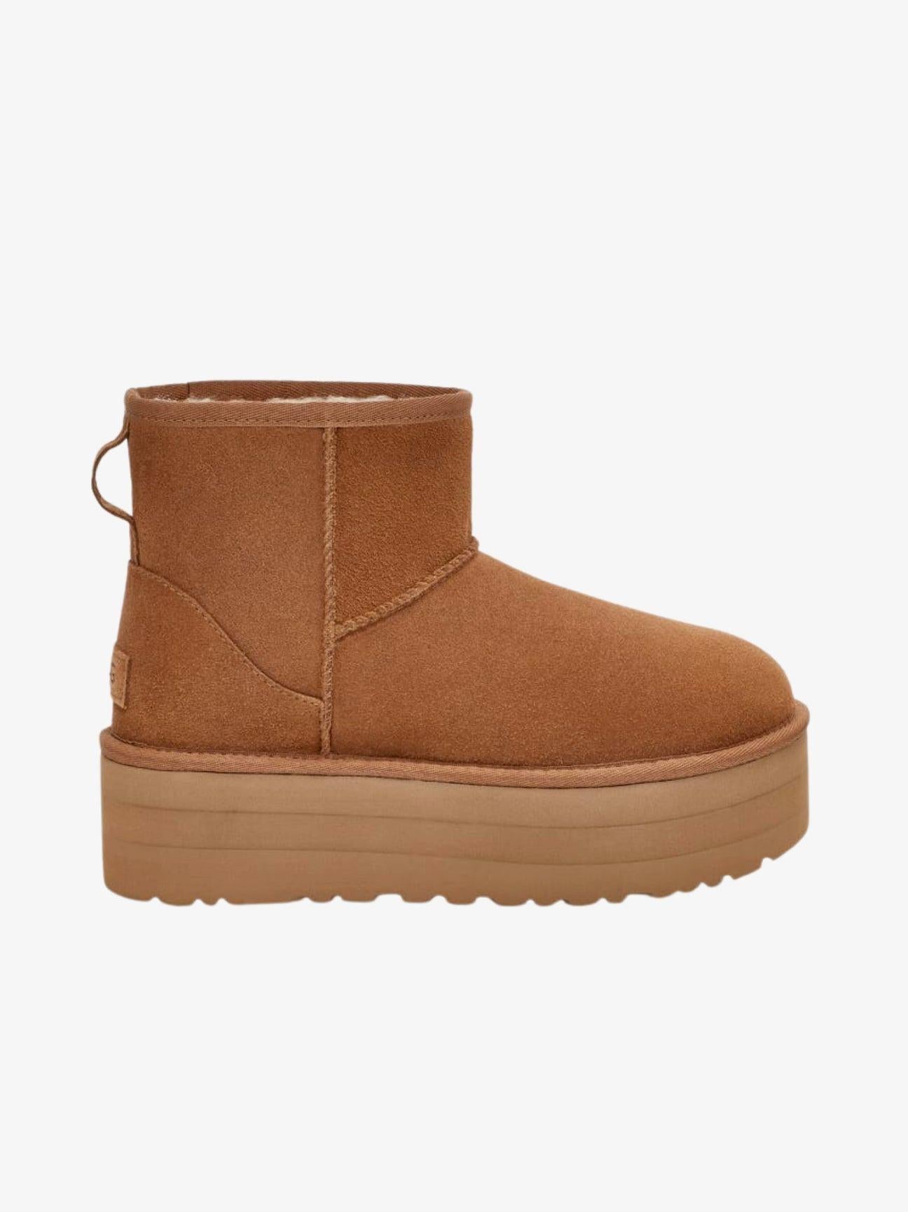 Scarpe donna Classic mini platform in pelle scamosciata 1134991 CHE UGG 