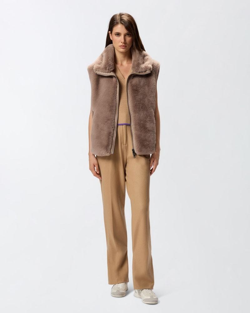 Gilet effetto pelliccia con zip 105107A2WN D01 PINKO 