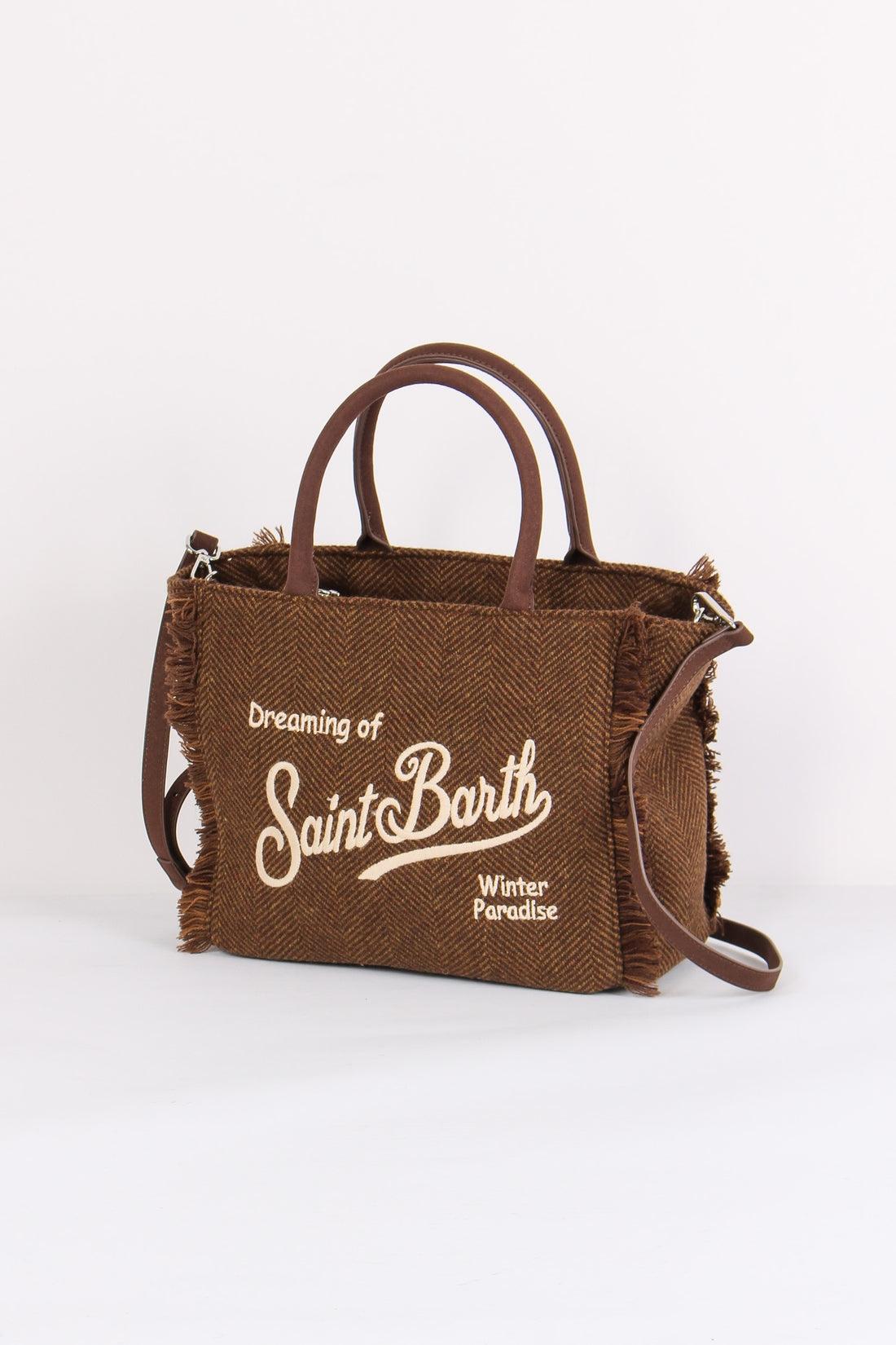 Borsa a mano Colette Wool in misto lana spigata COL0029 01352I MC2 SAINT BARTH 