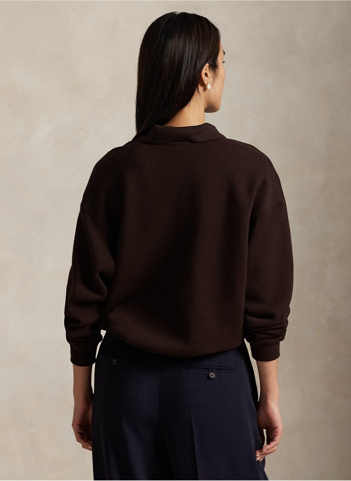 Polo donna oversize in misto cotone 211947966 009 RALPH LAUREN 