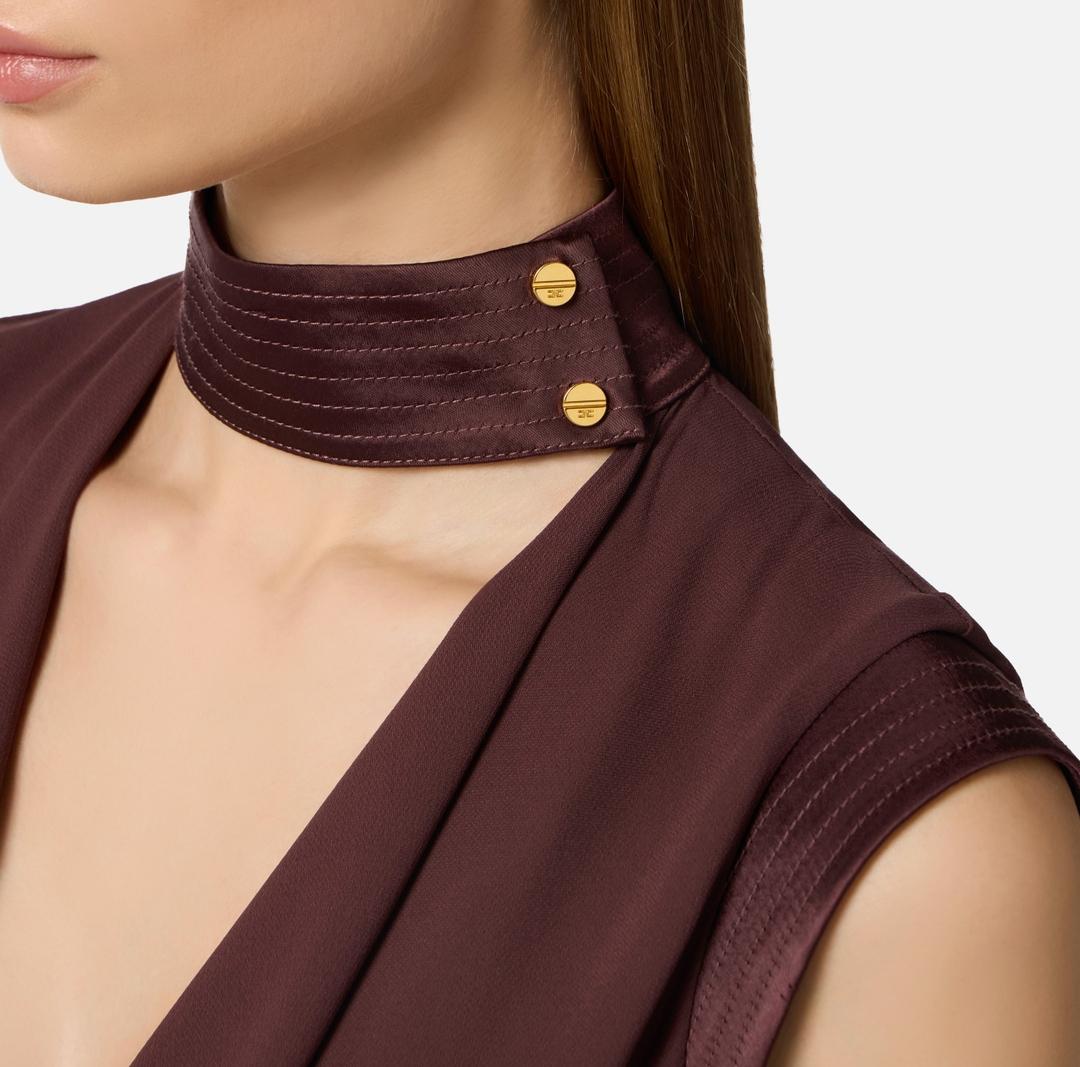 Top in georgette di viscosa CA13461E2 644 ELISABETTA FRANCHI 