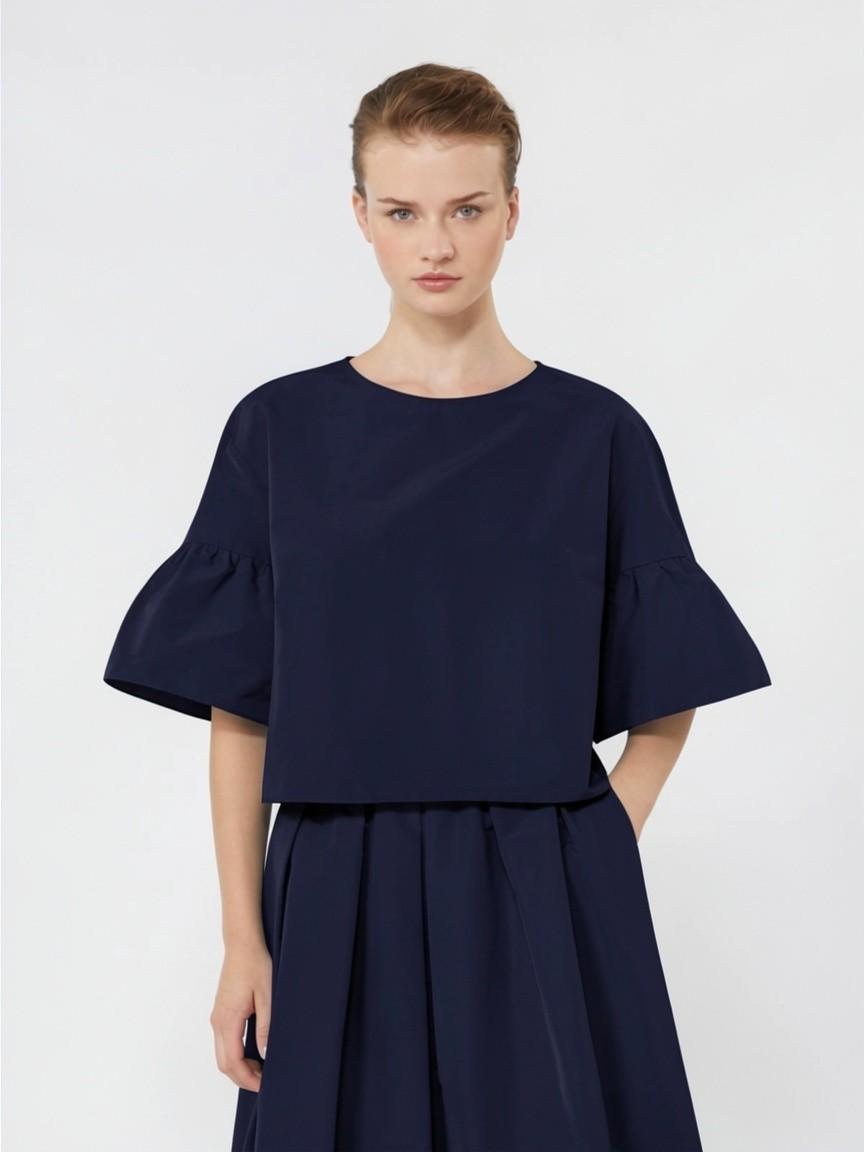 Blusa crop in taffettà di cotone WKDBREAK 011 WEEKEND 