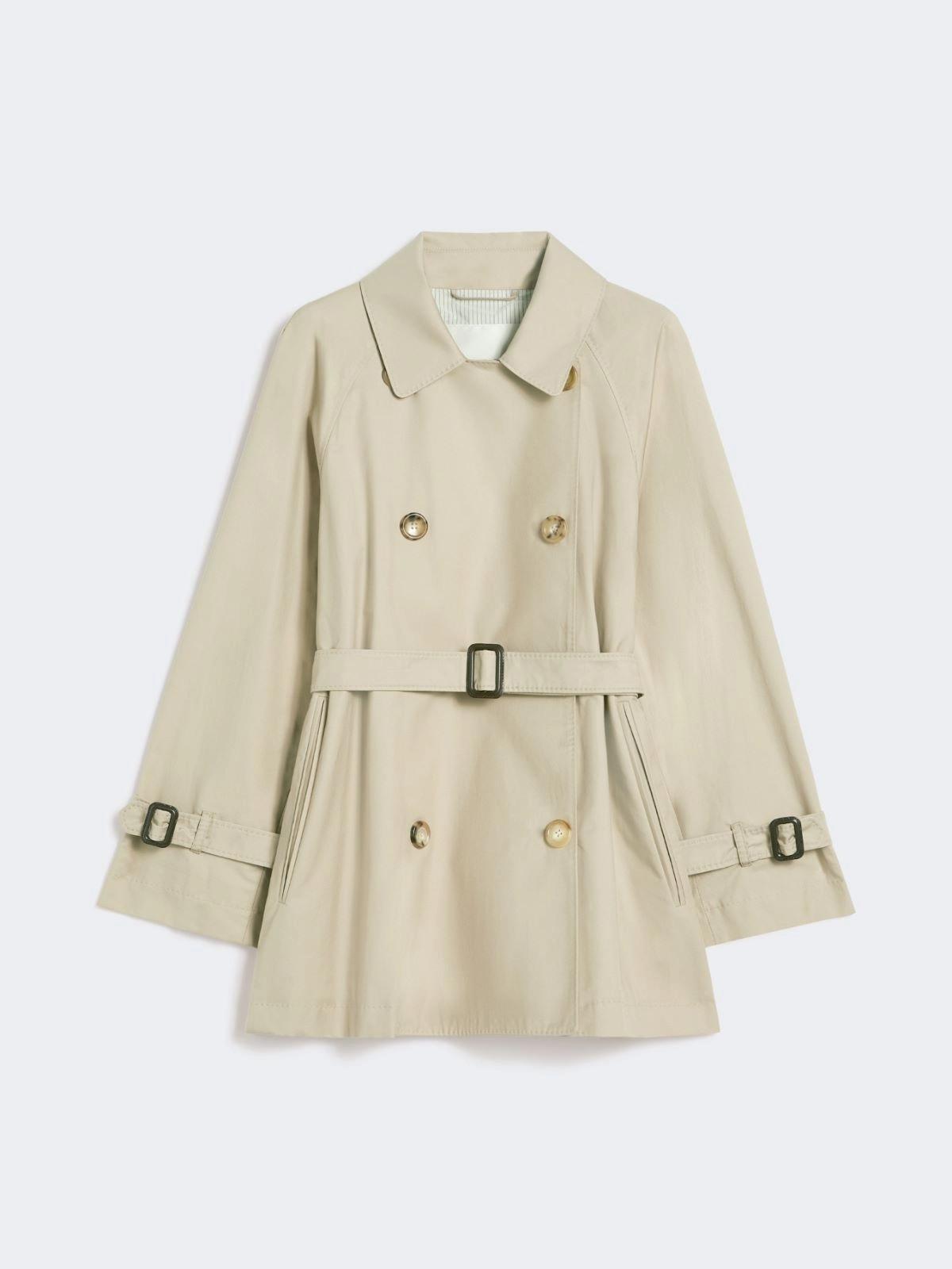 MTCCALLE<BR/>Trench crop in twill antigoccia MTCCALLE 013 MAX MARA THE CUBE 