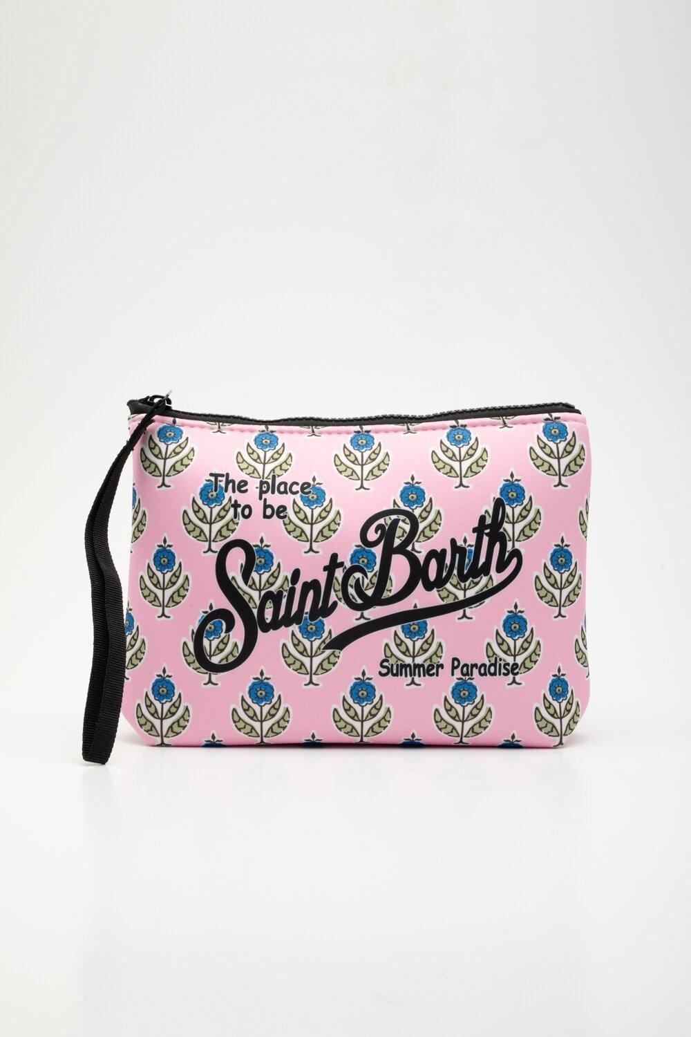 Pochette Aline in scuba con stampa palme<BR/><BR/>Pochette Aline in scuba con stampa floreale<BR/><BR/> ALIN001 02286H MC2 SAINT BARTH 