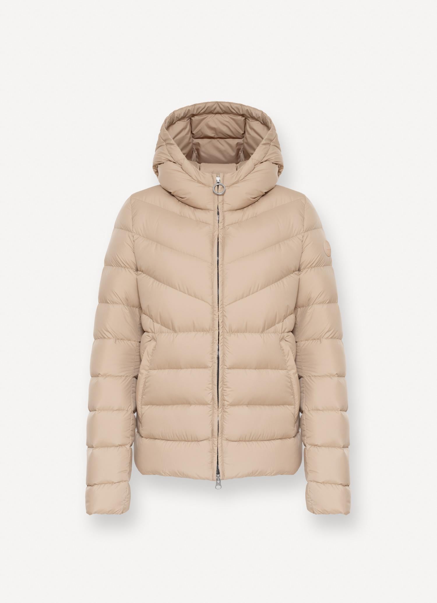Women's padded down jacket with hood