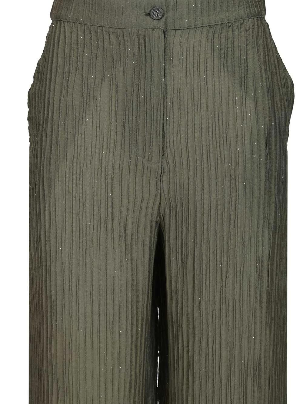 Pantaloni in lyocell effetto stropicciato EW003446AF20830 F7010 ARMANI 