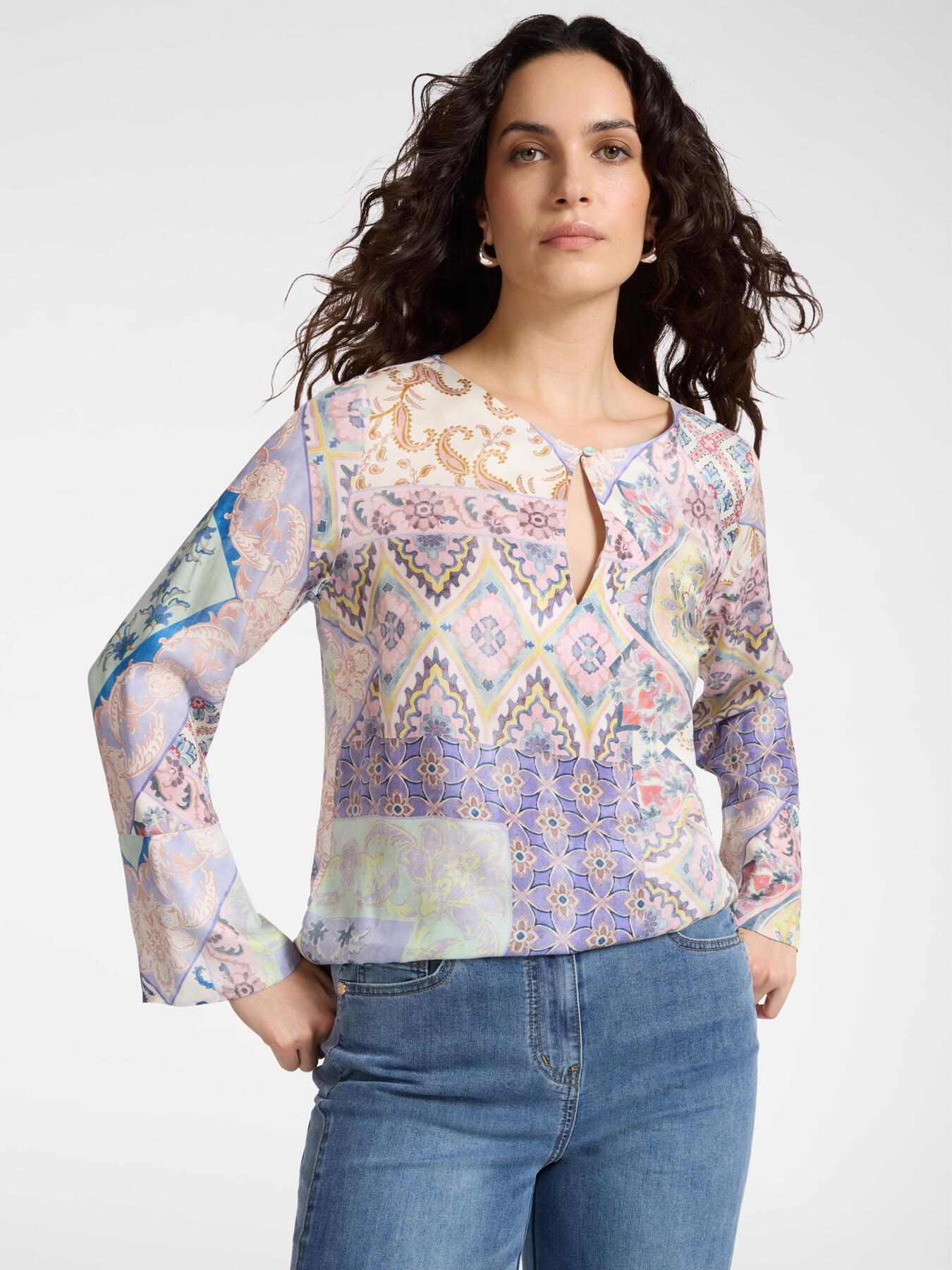 Blusa con stampa bandana<BR/> 2161P100222N 43 ELENA MIRO 