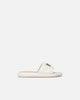 Ciabatte in nappa trapuntata con logo Love Birds