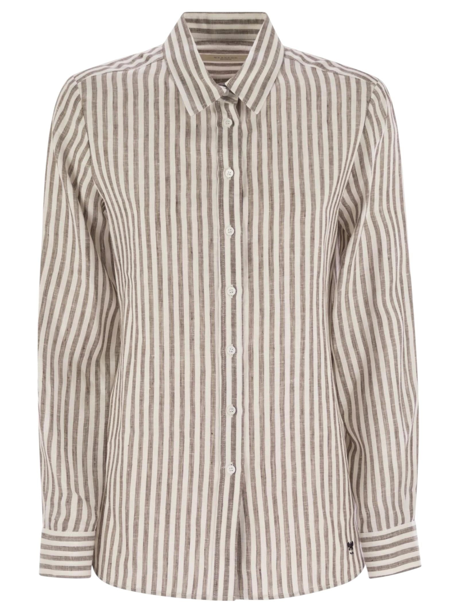 Camicia in lino a righe JOSEF 014 WEEKEND 