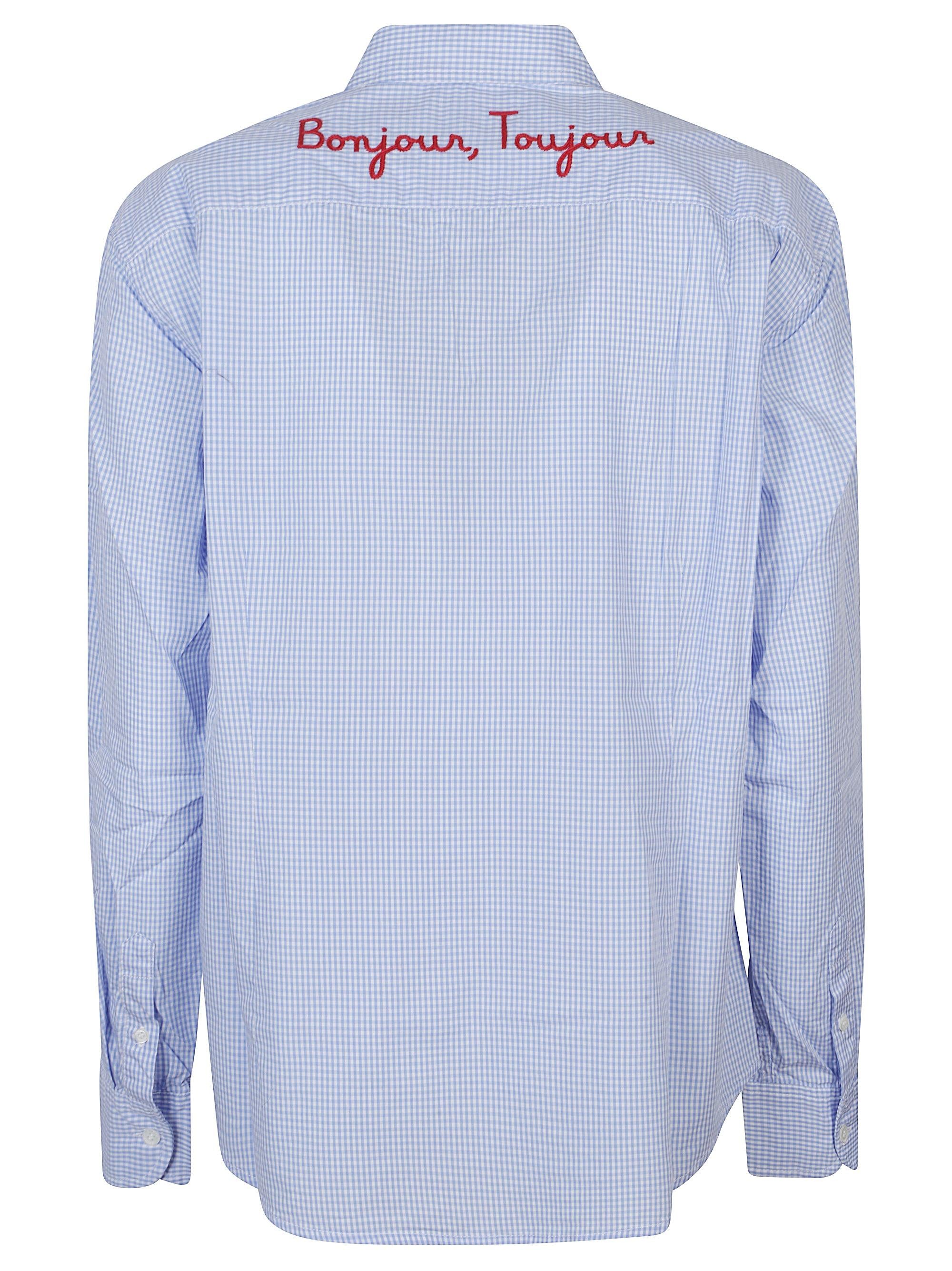 Camicia a quadretti con ricamo MDH001 01384L MC2 SAINT BARTH 