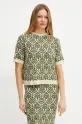 T-shirt in maglia di viscosa jacquard ZUFOLO 011 WEEKEND 