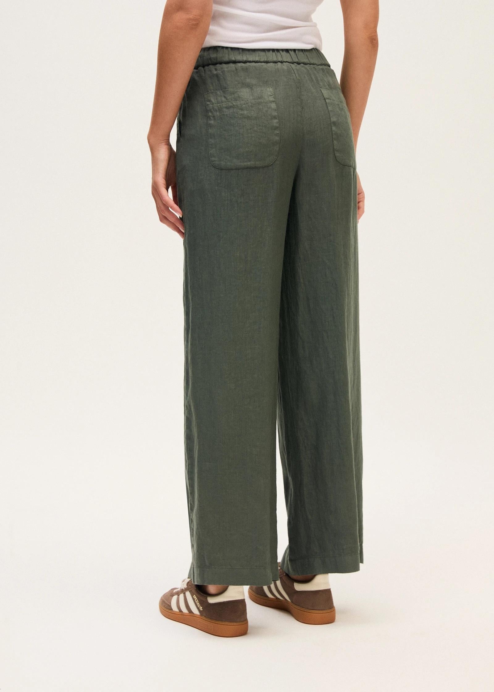 Pantalone ampio in lino N1774PA 8000/728 ROSSO 35 
